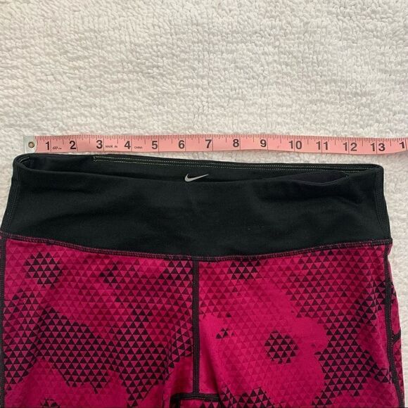 Nike Dry-Fit Running Athletic Crop Pants Pink & Black Dot Cano Women’s Small (S) - Picture 7 of 10